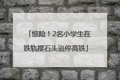 惊险！2名小学生在铁轨摆石头逼停高铁