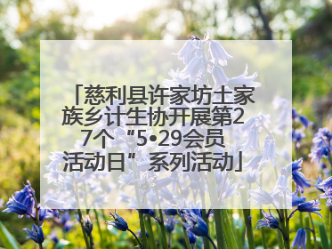 慈利县许家坊土家族乡计生协开展第27个“5•29会员活动日”系列活动