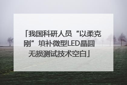 我国科研人员“以柔克刚”填补微型LED晶圆无损测试技术空白
