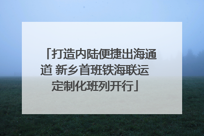 打造内陆便捷出海通道 新乡首班铁海联运定制化班列开行