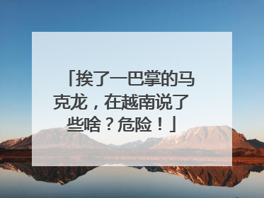 挨了一巴掌的马克龙，在越南说了些啥？危险！