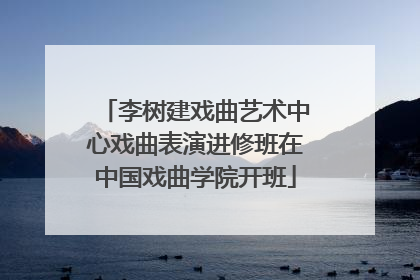李树建戏曲艺术中心戏曲表演进修班在中国戏曲学院开班