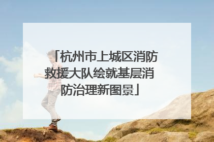 杭州市上城区消防救援大队绘就基层消防治理新图景