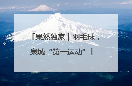 果然独家｜羽毛球，泉城“第一运动”