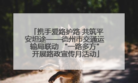 携手爱路护路 共筑平安坦途——德州市交通运输局联动 “一路多方” 开展路政宣传月活动