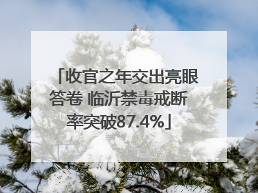 收官之年交出亮眼答卷 临沂禁毒戒断率突破87.4%
