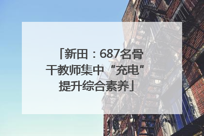 新田：687名骨干教师集中“充电” 提升综合素养