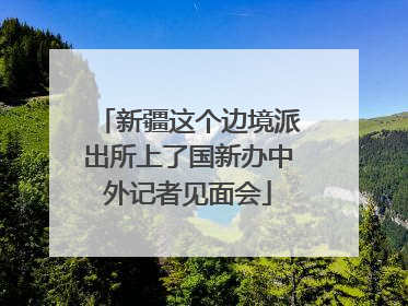 新疆这个边境派出所上了国新办中外记者见面会
