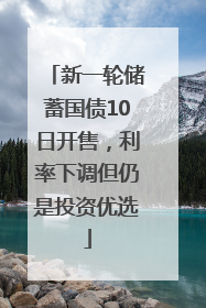 新一轮储蓄国债10日开售，利率下调但仍是投资优选