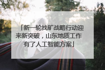新一轮找矿战略行动迎来新突破，山东地质工作有了人工智能方案