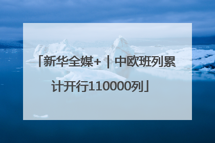 新华全媒+｜中欧班列累计开行110000列