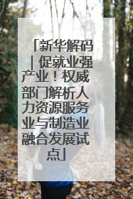 新华解码｜促就业强产业！权威部门解析人力资源服务业与制造业融合发展试点
