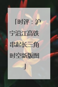 时评：沪宁沿江高铁串起长三角时空新版图