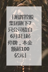 旭辉控股集团旗下7只公司债自6月3日起停牌，本金额超100亿元