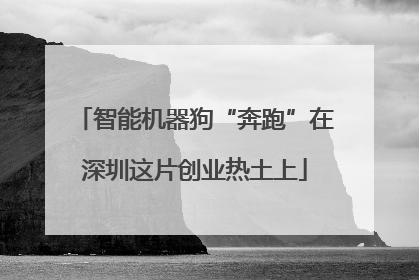 智能机器狗“奔跑”在深圳这片创业热土上