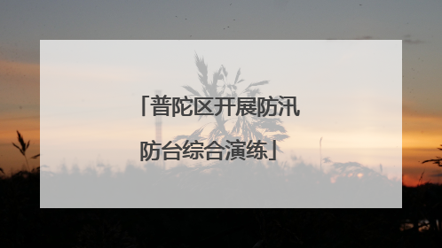 普陀区开展防汛防台综合演练