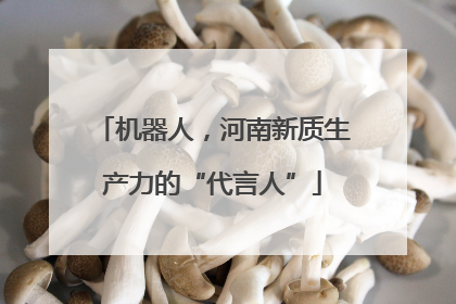 机器人，河南新质生产力的“代言人”