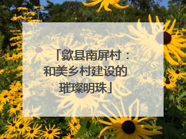 歙县南屏村：和美乡村建设的璀璨明珠