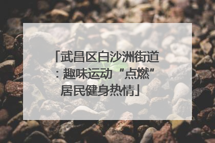 武昌区白沙洲街道：趣味运动“点燃”居民健身热情