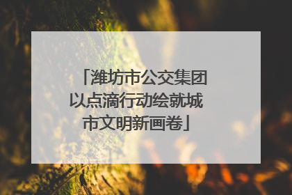 潍坊市公交集团以点滴行动绘就城市文明新画卷