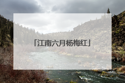 江南六月杨梅红