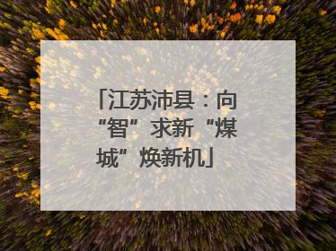 江苏沛县：向“智”求新“煤城”焕新机