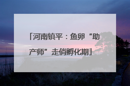 河南镇平：鱼卵“助产师”走俏孵化期