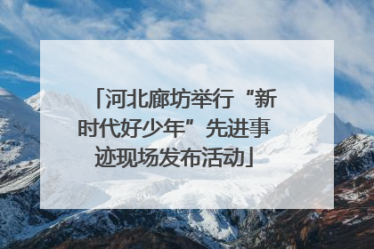 河北廊坊举行“新时代好少年”先进事迹现场发布活动