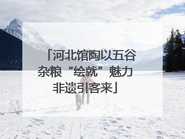 河北馆陶以五谷杂粮“绘就”魅力非遗引客来