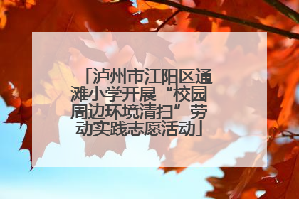 泸州市江阳区通滩小学开展“校园周边环境清扫”劳动实践志愿活动