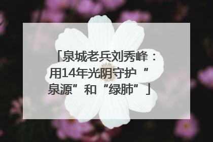 泉城老兵刘秀峰：用14年光阴守护“泉源”和“绿肺”