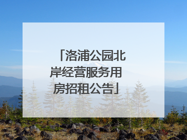 洛浦公园北岸经营服务用房招租公告