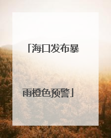 海口发布暴雨橙色预警