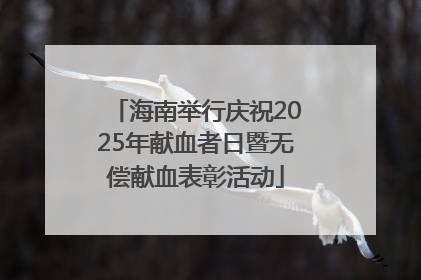 海南举行庆祝2025年献血者日暨无偿献血表彰活动