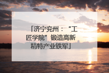 济宁兖州：“工匠学院”锻造高新精特产业铁军