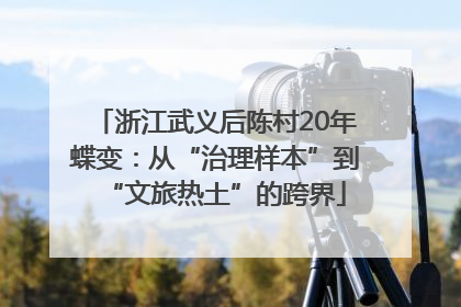 浙江武义后陈村20年蝶变：从“治理样本”到“文旅热土”的跨界