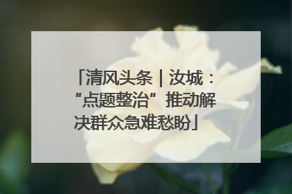 清风头条｜汝城：“点题整治”推动解决群众急难愁盼