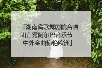 湖南省歌舞剧院合唱团首秀阿尔巴音乐节 中外金曲惊艳欧洲