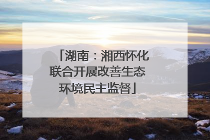 湖南：湘西怀化联合开展改善生态环境民主监督