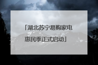 湖北苏宁易购家电惠民季正式启动
