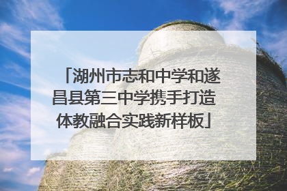 湖州市志和中学和遂昌县第三中学携手打造体教融合实践新样板