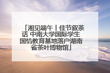 湘见端午丨佳节叙茶话 中南大学国际学生国情教育基地落户湖南省茶叶博物馆