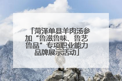 菏泽单县羊肉汤参加“鲁滋鲁味、鲁艺鲁品”专项职业能力品牌展示活动