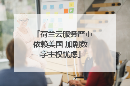 荷兰云服务严重依赖美国 加剧数字主权忧虑