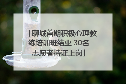 聊城首期积极心理教练培训班结业 30名志愿者持证上岗