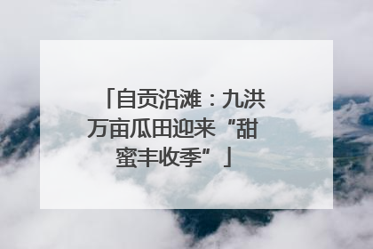 自贡沿滩：九洪万亩瓜田迎来“甜蜜丰收季”