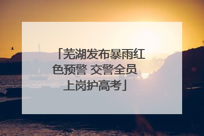 芜湖发布暴雨红色预警 交警全员上岗护高考