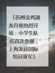 苏州金鸡湖龙舟赛热烈开场：小学生队伍首次参赛，上海龙获国际组冠亚军