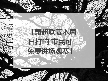 萧超联赛本周日打响 市民可免费进场观赛
