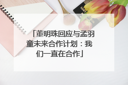 董明珠回应与孟羽童未来合作计划：我们一直在合作